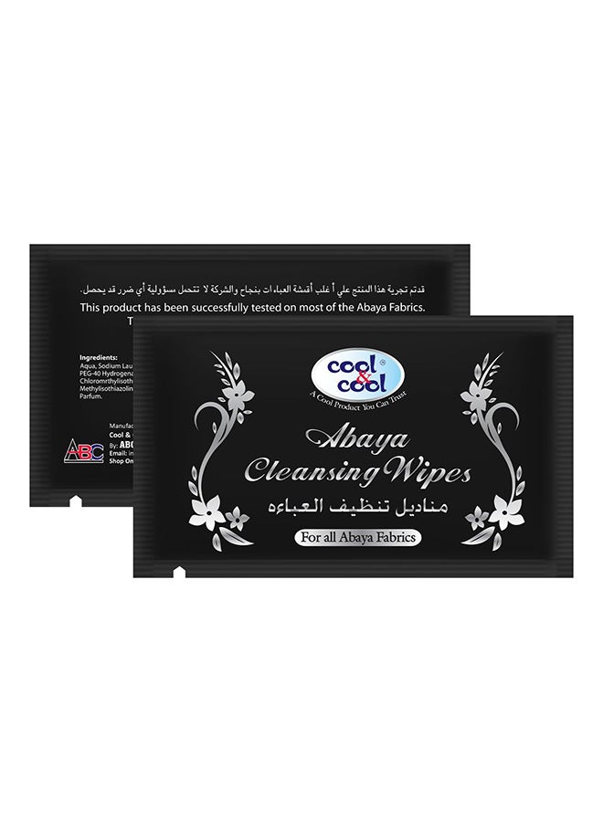Cool & Cool Abaya Cleansing Wipes 12's - Gentle Fabric Care, Color Protect & Instant Cleansing - Image 1