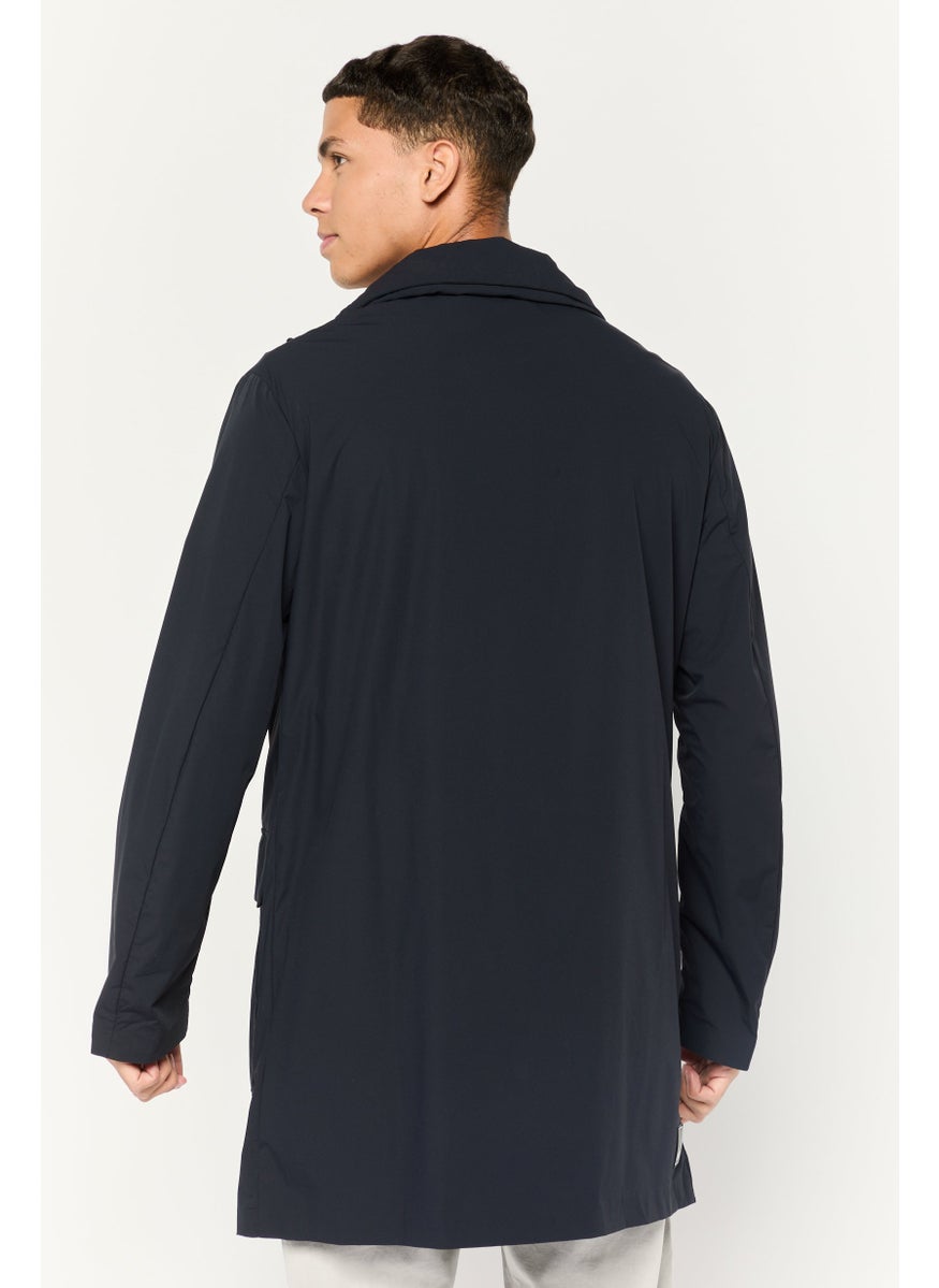 EMPORIO ARMANI - Men Plain Parka Jacket, Dark Navy - Image 1