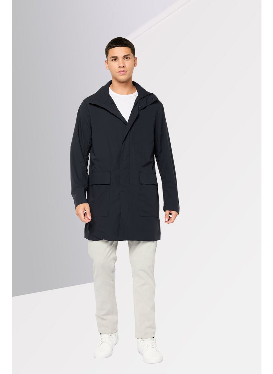 EMPORIO ARMANI - Men Plain Parka Jacket, Dark Navy - Image 1