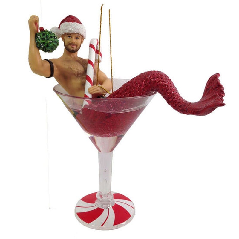 December Diamonds Mistletoe Santa Merman Christmas Tree Ornament 5555140