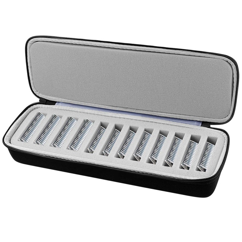 Comecase Grooming Clipper Blade Case Holder Organizer - Hard Travel Carrying Storage Holds 12 Blades - Upgrade - Image 1