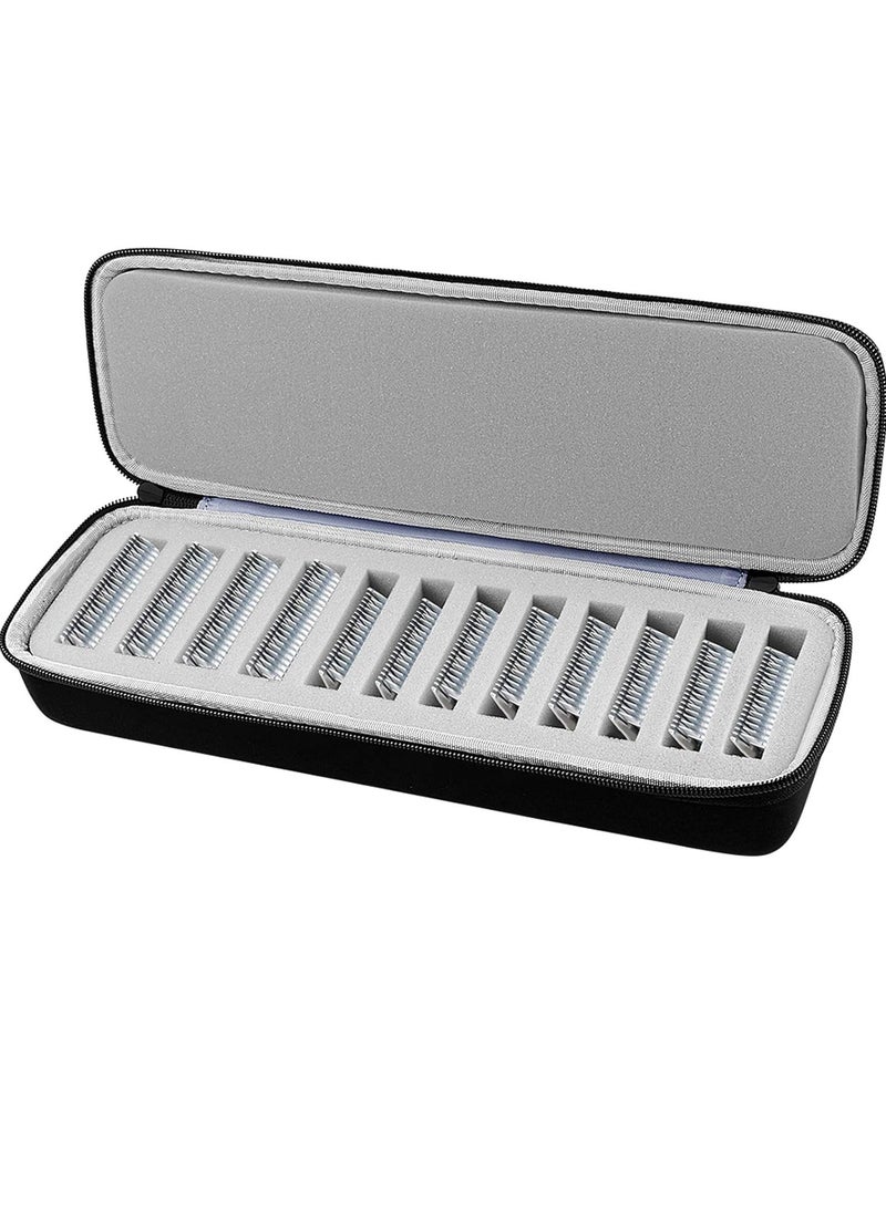 Comecase - Comecase Grooming Clipper Blade Case Holder Organizer - Hard Travel Carrying Storage Holds 12 Blades - Upgrade - Image 1
