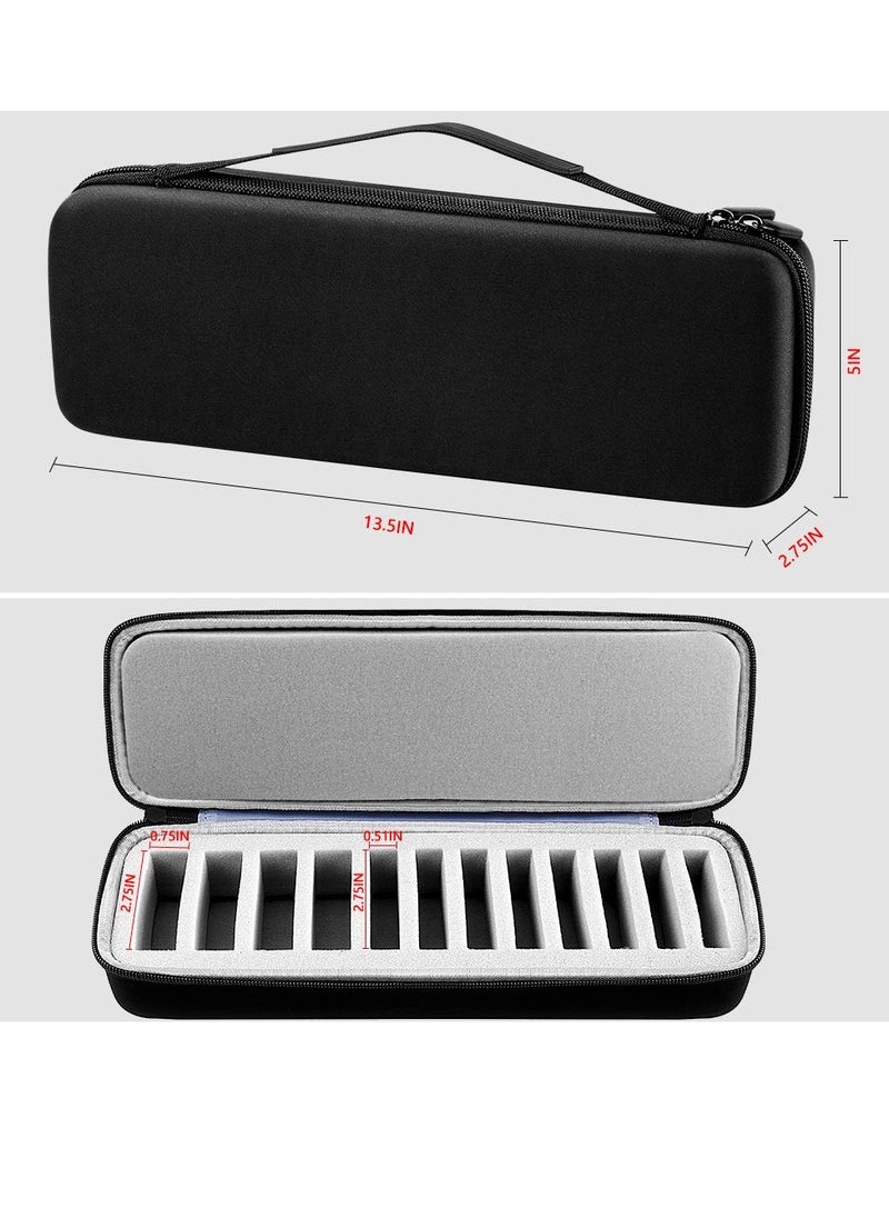 Comecase - Comecase Grooming Clipper Blade Case Holder Organizer - Hard Travel Carrying Storage Holds 12 Blades - Upgrade - Image 1