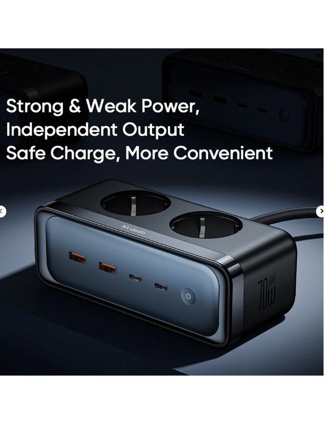 Mcdodo Charger 4610 6in1 GAN 70W Lightning Protection Power Strip - Image 3