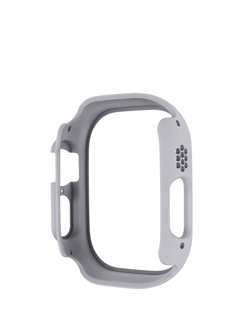 GULFLINK PC Half Case Protector frame Compatible with Apple Watch Series 8 ULTRA 49 mm Light grey  - Image 2
