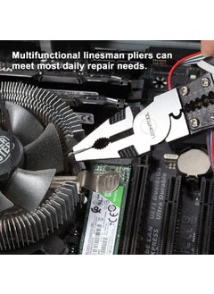 XBEY XBEY 5 in 1 Multipurpose Electrician PlierCutting Plier with Gripping Wrench Wire Cutter Crimping Tool Wire Stripper Fuction Multi Wire Cutter  - Image 2
