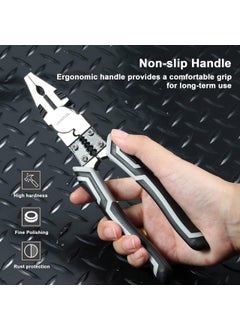 XBEY XBEY 5 in 1 Multipurpose Electrician PlierCutting Plier with Gripping Wrench Wire Cutter Crimping Tool Wire Stripper Fuction Multi Wire Cutter  - Image 5