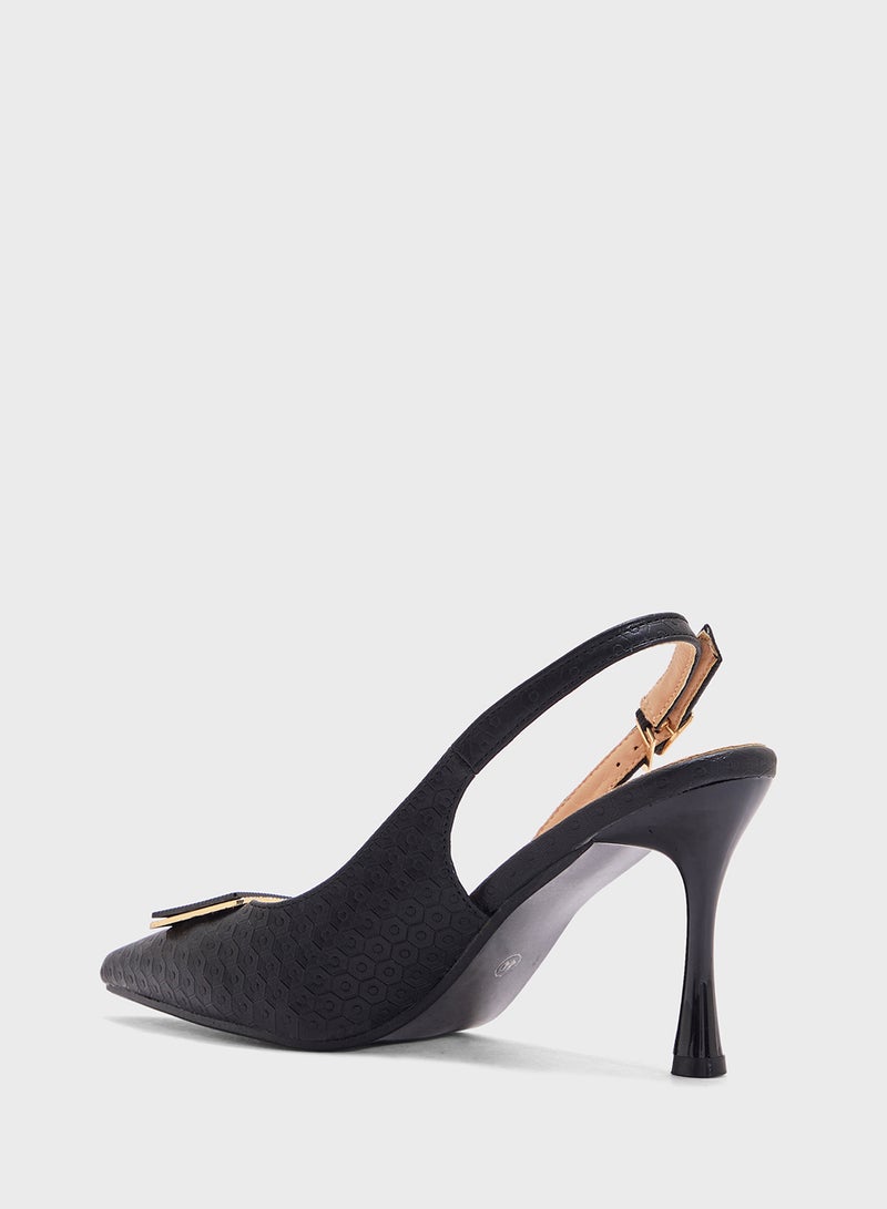 BR High Heeled Sling Back Pump  - Image 3