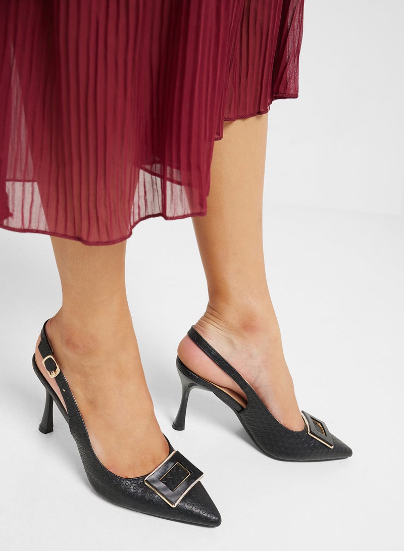 BR High Heeled Sling Back Pump  - Image 5