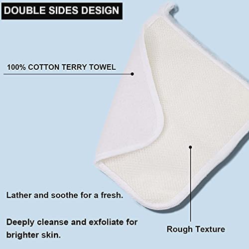 PPHAO BASIC - Soft Weave Washcloth for Face - Face Washcloths - Exfoliating Washcloths for Dead Skin - Exfoliating Towel Pack - Bulk - Washcloths Scrubber for Body and Face - Towel - 6 Pack - Image 5