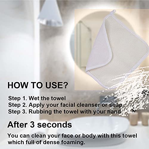 PPHAO BASIC - Soft Weave Washcloth for Face - Face Washcloths - Exfoliating Washcloths for Dead Skin - Exfoliating Towel Pack - Bulk - Washcloths Scrubber for Body and Face - Towel - 6 Pack - Image 3
