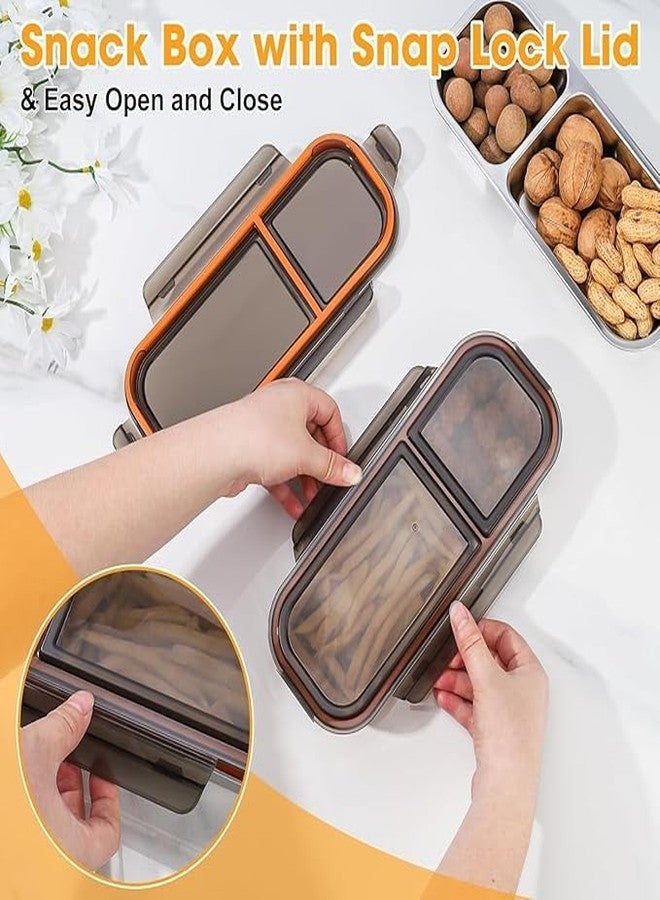 Jumix Leakproof Stainless Steel Lunch Box with Dividers – Bento Box with 2 or 3 Sections for Snacks, Meals & Portions, Dishwasher Safe & Portable for Office or School Use - Image 4