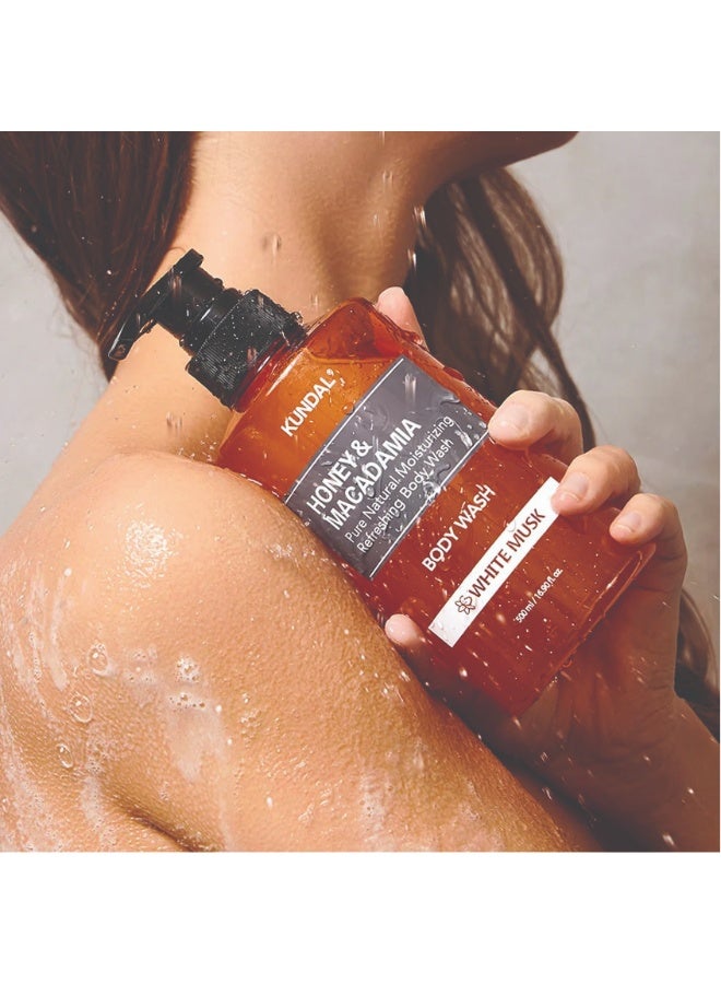 KUNDAL Honey & Macadamia Body Wash - White Musk 500ml - Image 2