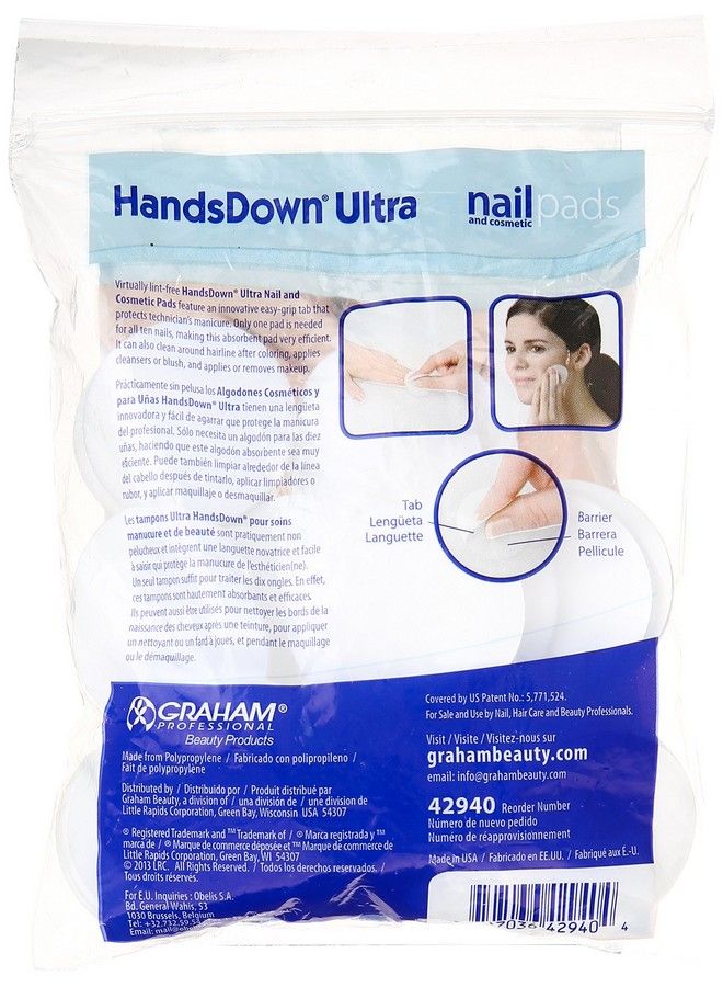 Graham Hands Down Ultra Nail And Cosmetic Pads 60 Count  - Image 3
