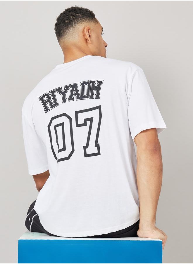 Styli Styli Streetwear Back Varsity Print Oversized T-Shirt  - Image 1