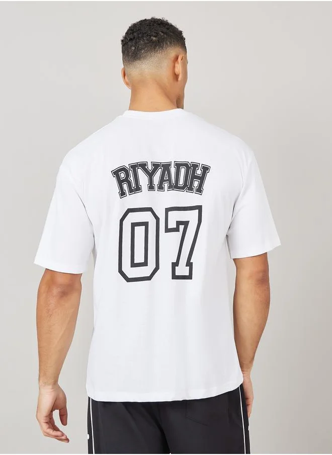 ستايلي Styli Streetwear Back Varsity Print Oversized T-Shirt