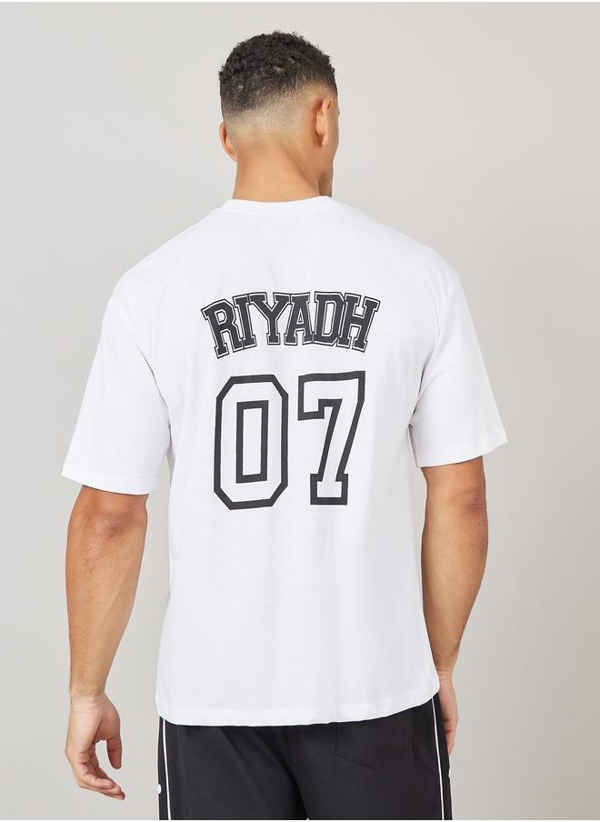 Styli Styli Streetwear Back Varsity Print Oversized T-Shirt  - Image 5