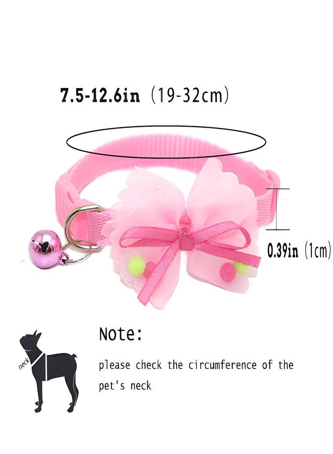 WeimoMonkey Yellow Small Dog Collar with Bell, Puppy Collar with Bow Tie, Cat Collar Girls Adjustable for XXS Xs Small Pet Kitten Dogs Animal Litter Tiny - Image 3