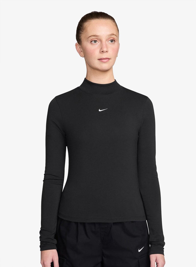 Nike Nsw Chill Knit Mock T-Shirt - Image 1