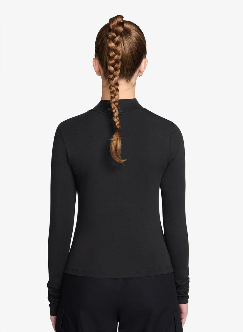 Nike Nsw Chill Knit Mock T-Shirt - Image 2