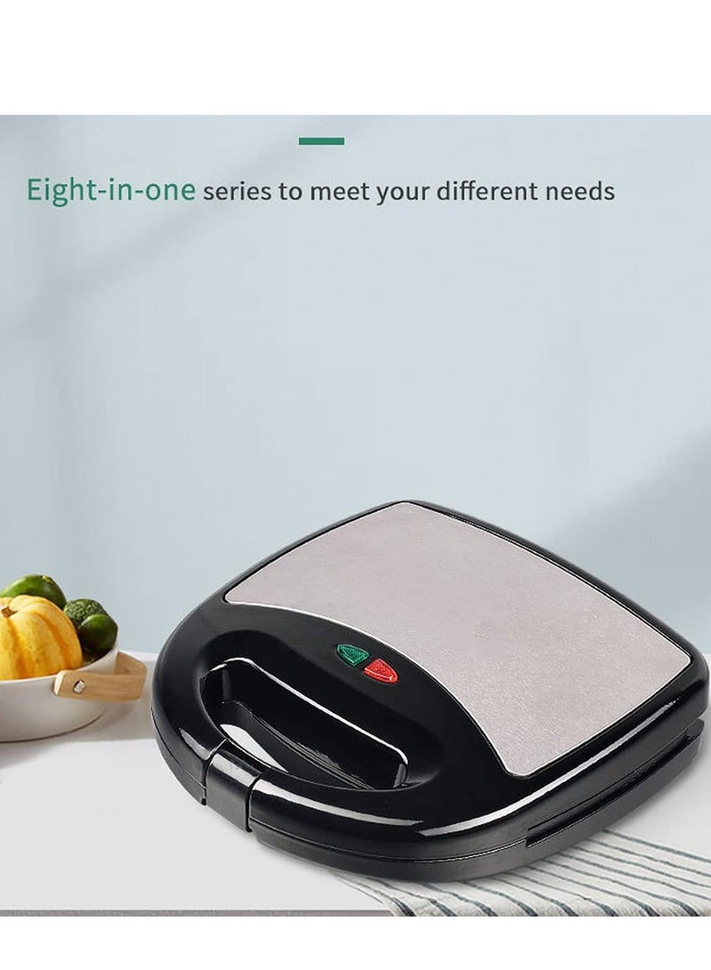 Flushrenic Sandwich Maker,Sandwich Maker, 850W Sandwich Grill And Waffle Maker Set With 3 Interchangeable Plates And Non-Stick Coating, Cool-Touch Integrated Handles, For Sandwiches, Steaks, Croissants - Image 5