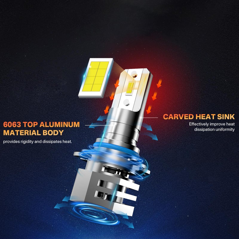 Rcj 9006/Hb4 Fog Bulbs  6000K Cool White With Cooling Fan  Plug-N-Play  Pack Of 2 - Image 3