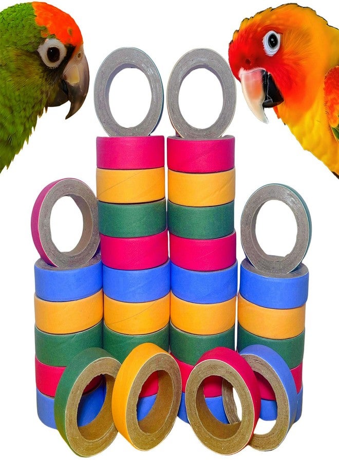 ToughRight 36 Pcs Chew Bagels Bird Toys for Parrots Durable Cardboard BrioChew 0.3in“ Thick Chewing Shredding Foraging Foot for Medium & Large Parrot Amazons Mini Macaws African Greys Cockatoos Eclectus Senegal - Image 1