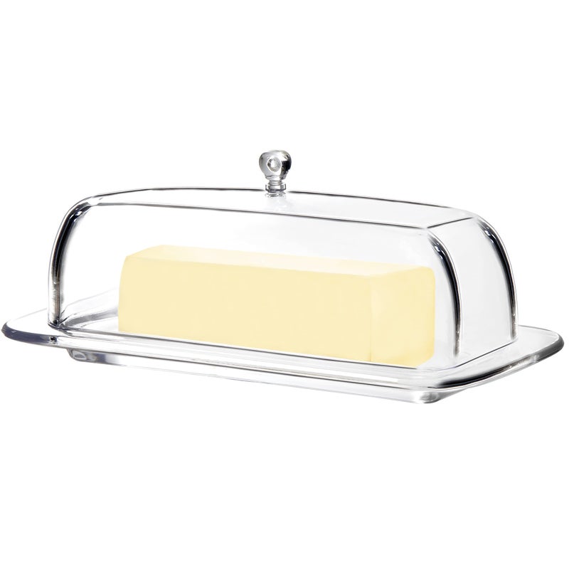 Youngever Plastic Butter Keeper Reusable Clear Butter Dish Butter Container with Lid