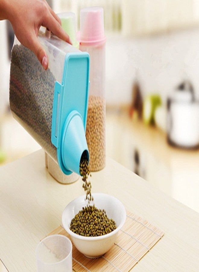 PISSION Pet Food Storage Container with Graduated Cup and Seal Buckles Food Dispenser for Dogs Cats (Blue) - Image 5