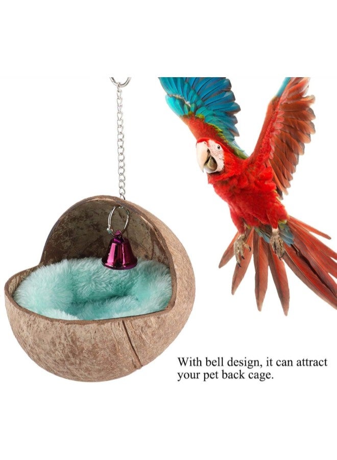 klarako Natural Coconut Husk Bird Breeding Nest Bed Cage Hatching Nest with Mat - Image 2