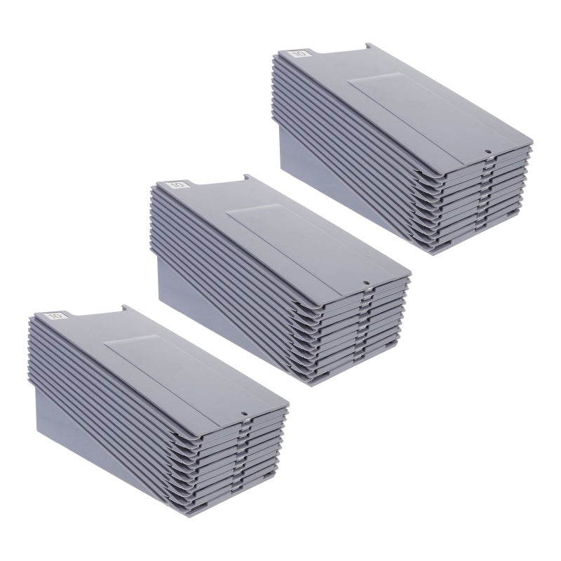 3 Sets Cards Rack Time Holder: With 10 Pockets Wall Mount Cards Holder Attendance Recorder System Supplies For Office - Image 1