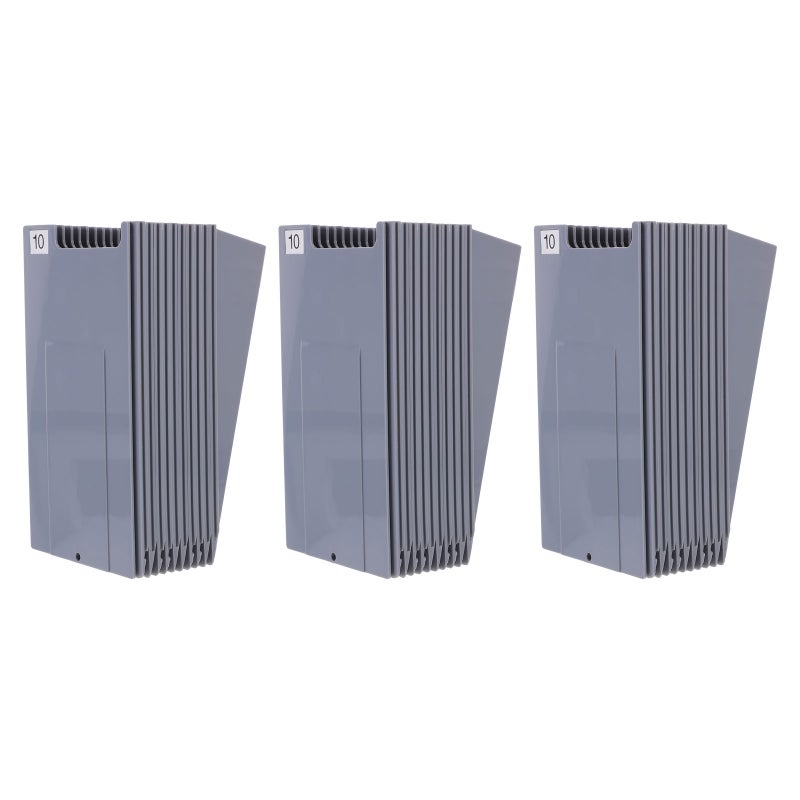3 Sets Cards Rack Time Holder: With 10 Pockets Wall Mount Cards Holder Attendance Recorder System Supplies For Office - Image 5