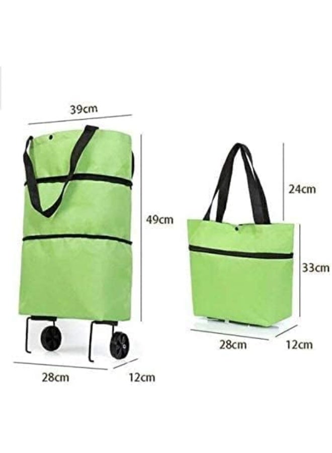 Foldable Shopping Bag with Wheels – Practical Design for Easy Stair Climbing (C) - Image 2