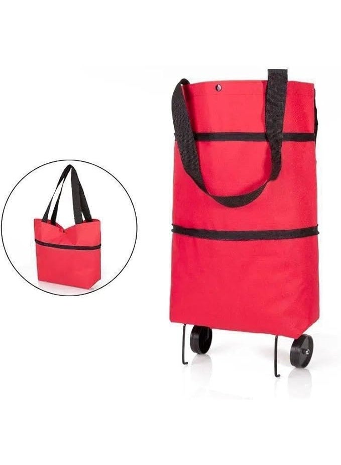 Foldable Shopping Bag with Wheels – Practical Design for Easy Stair Climbing (C) - Image 3