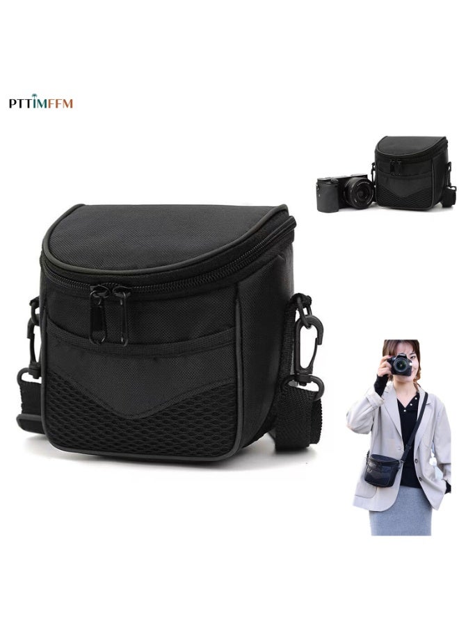 PTTIMFFM Compact Camera Shoulder Bag, Waterproof Anti-Shock Travel Case for DSLR/Mirrorless Cameras, Digital Photography Bag with Adjustable Strap for Canon Nikon Sony and Accessories (14*15*9cm)  - Image 1
