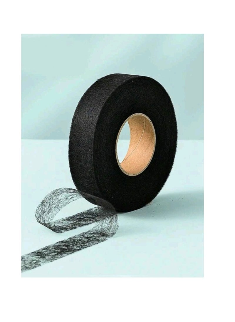 Generic 1 Roll 8M 2.5cm Width Washable Strong Adhesive Tailor Tape Black Color Heat Fusing Tape Double Sided Adhesive Lining Detail Free Tailor Tape Suitable for Clothes, Pants, Jeans, Skirts  - Image 2