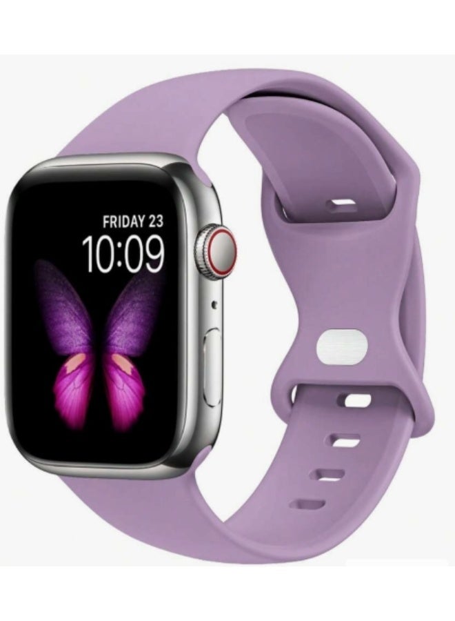 سوار رياضي من السيليكون متوافق مع سوار ساعة أبل بمقاسات 42 مم، 44 مم، 45 مم، 46 مم، 49 مم - موف فاتح - Image 2