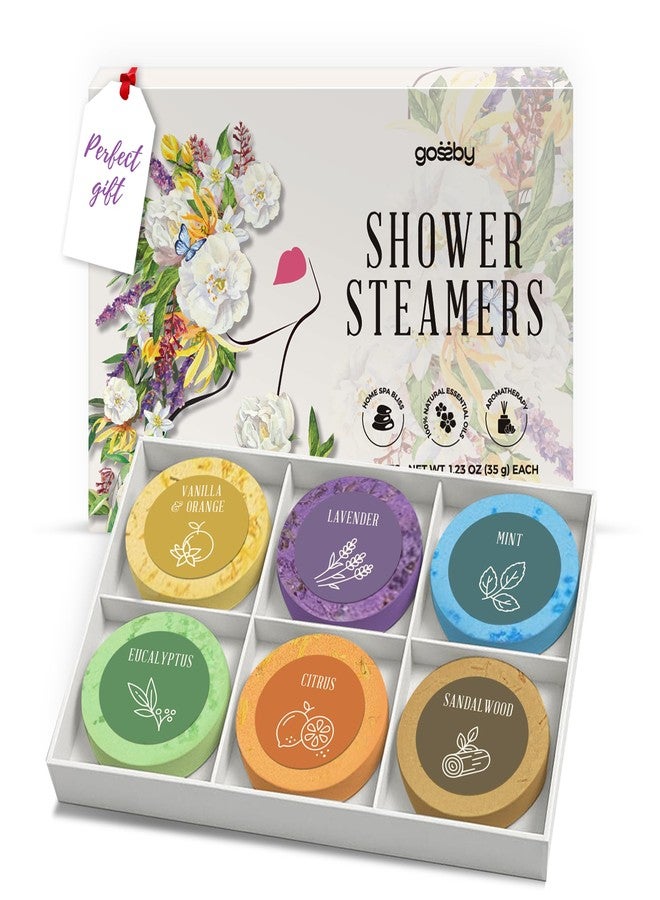 GOSSBY Mothers Day Gift - Shower Steamers Aromatherapy - Christmas, Birthday Gift for Women, Mom, Wife, Friend, Sister - Self Care Stress Relief Relaxation Home Spa - Natural Essential Oils (6 Pcs) - Image 1