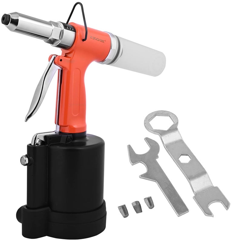 IZOM IZ-6017 Pneumatic POP Rivitter (3.2mm, 4.00mm, 4.80mm & 6.4mm) 1400kgs Pull Force Heavy Duty Design with Front Exhaust Ideal for Assembly Line - Image 5