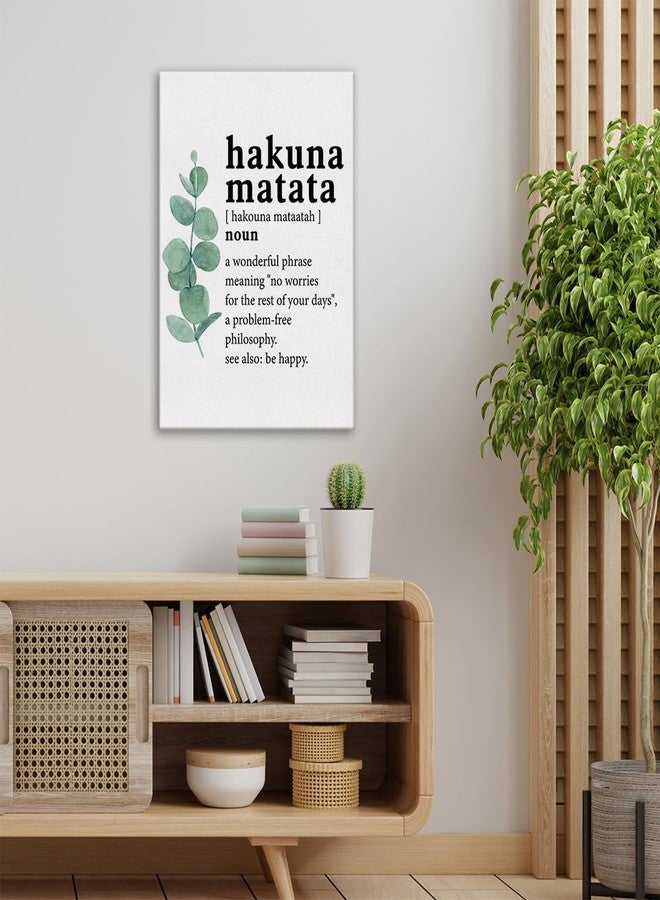 Zauly Canvas Wall Art Inspirational Hakuna Matata Word Definition Canvas Print Painting Home Wall Decor Framed Funny Gift 12"x15" Ready to Hang - Image 4