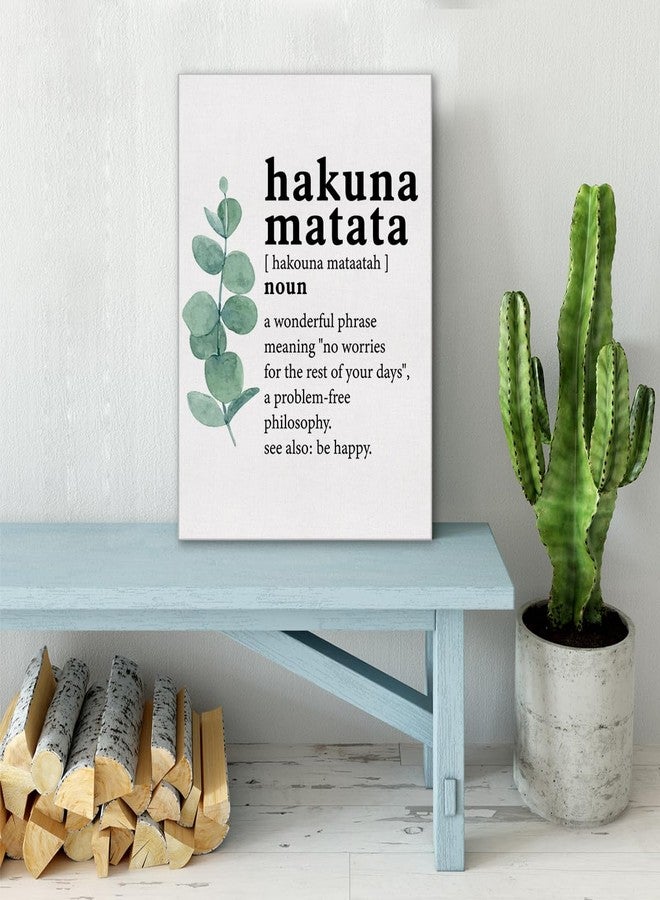 Zauly Canvas Wall Art Inspirational Hakuna Matata Word Definition Canvas Print Painting Home Wall Decor Framed Funny Gift 12"x15" Ready to Hang - Image 5