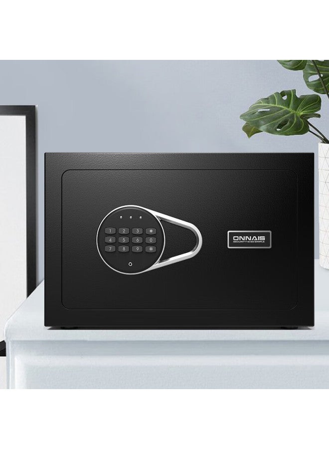 Onnais Safe, Home Small 20cm Office Password Safe, Anti-theft Wall-mounted Alarm, Smart New Commercial Storage Box, Bedside All-steel Safekeeping Cabinet, J20-black Electric - Image 5