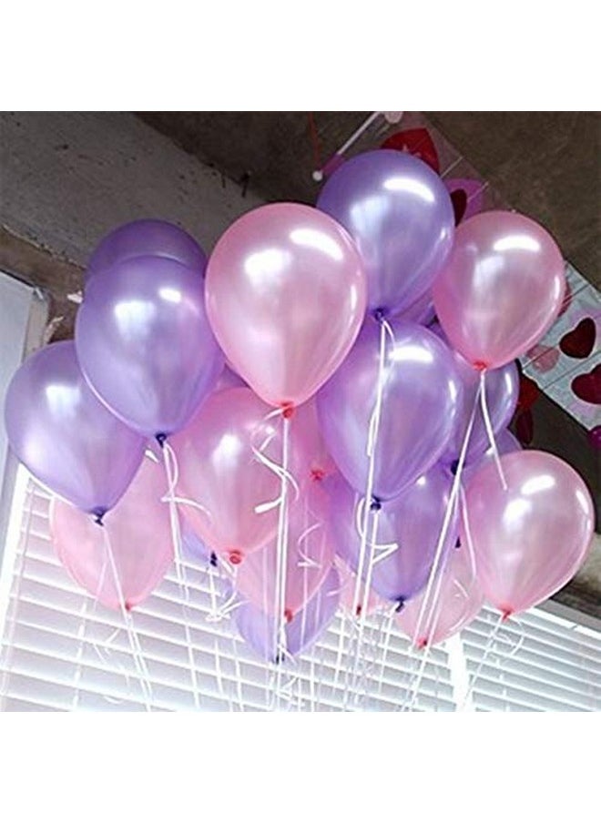 Balloonistics Masti Zone Pack of 50 Pink Purple Metallic Latex Balloons for Birthday and Theme Parties(PinkPurpleBalloon) 
