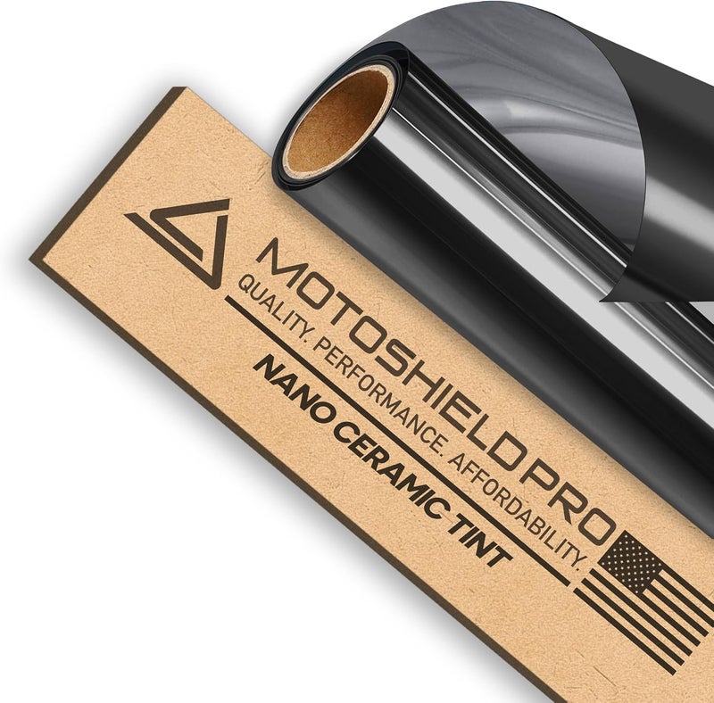 MotoShield Pro DIY-MotoShield Pro Premium Nano Ceramic Tint (5% VLT) 24” x 20’ ft Roll | Professional Window Film for Auto - Image 1