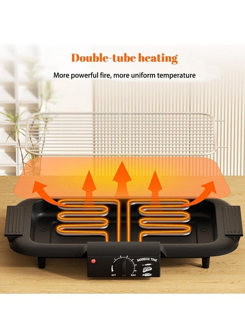 Yuanze 2000W High Power Electric Grill，mokeless Indoor Electric Grill Copper Extra Large Nonstick Table Top Grill Indoor，Anti-Scald Fast Heating BBQ for Family Gathering & Outdoor Camping - Image 4