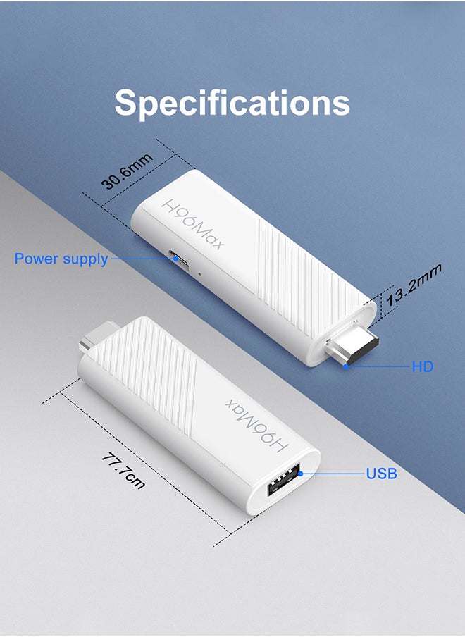 Mini TV Stick Android14 Quad Core Wifi6 BT5.0 4K@60fps ATV Launcher Google Voice Assistant Media Player AI TV Stick,Set Top TV Box(2GB + 16GB)