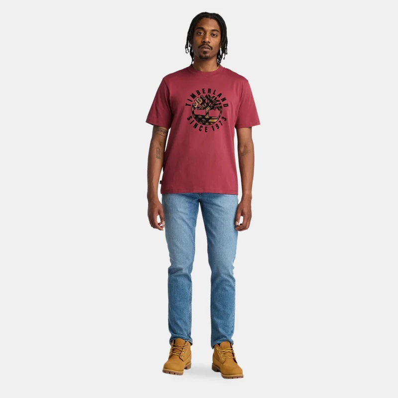 Timberland Red Men's Holiday Graphic T-Shirt for Men | Best Price UAE