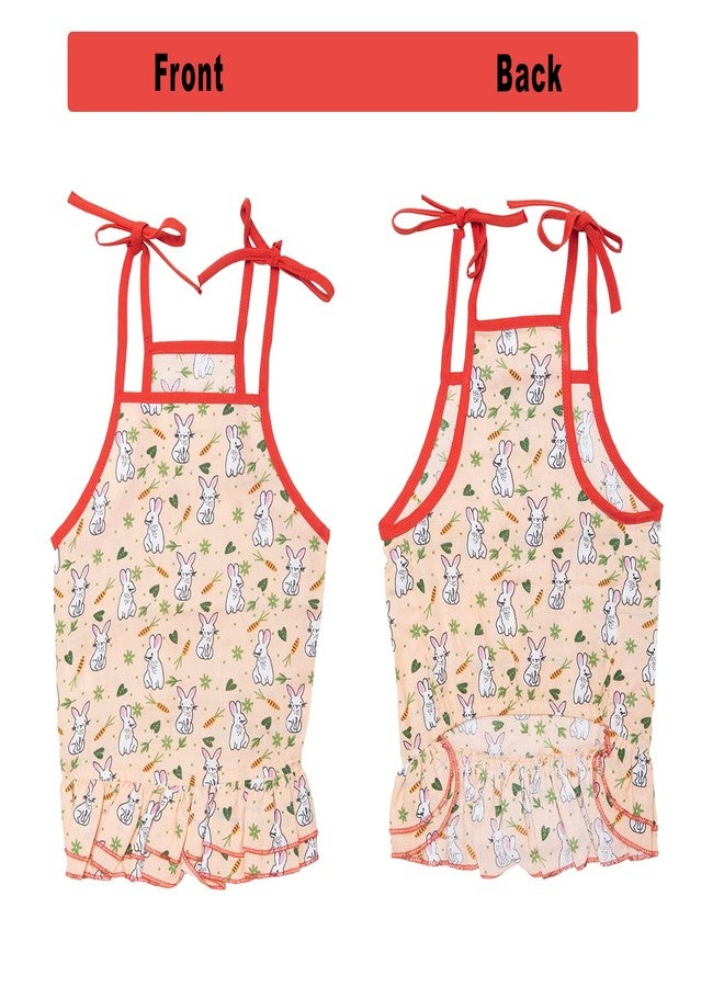 Lulala Summer Dog Princess Dresses Clothes Doggie Sundress Pet Vest Cat Apparel Puppy Dress Pet Dog Summer Layer Frill Sweetie Dress Tutu Dress Mesh Puppy Dog(Peach,M) - Image 2