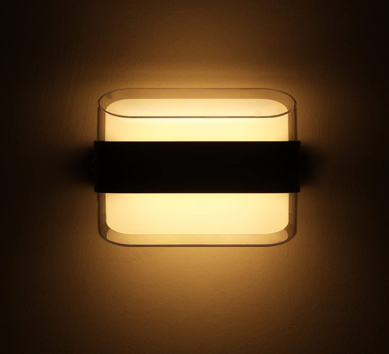 Groeien 12 watt LED Modern Outdoor Acrylic Wall lamp Decorative Garden Light Up and Down Light Waterproof Outdoor Light (Rectangular) - Image 1