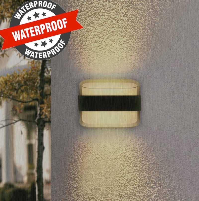 Groeien 12 watt LED Modern Outdoor Acrylic Wall lamp Decorative Garden Light Up and Down Light Waterproof Outdoor Light (Rectangular) - Image 3